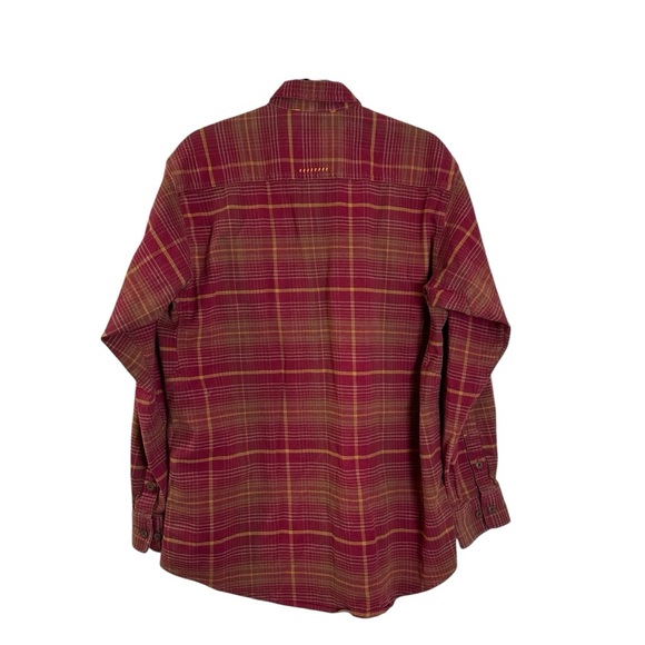 Ariat Rebar Men’s Sz M Red Plaid Button Down Long Sleeve Shirt - Picture 7 of 8